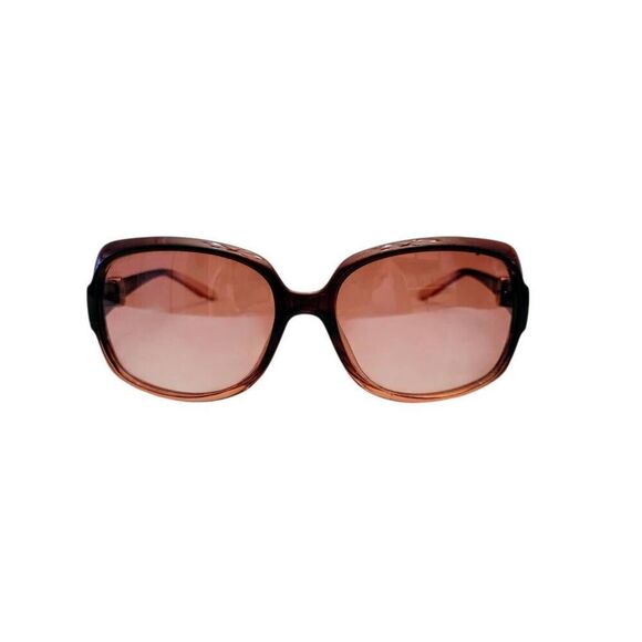 Rosie Brown Square Sunglasses with Silver Metal Accents + NEW Soft Leather Case - Picture 2 of 13